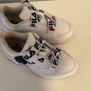 Fila women’s  White and Navy Sneakers